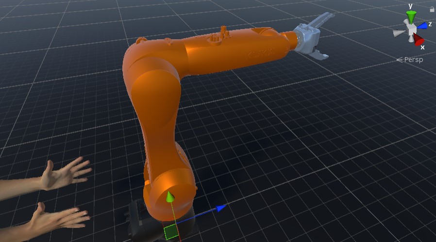 Industrial robot simulation in VR